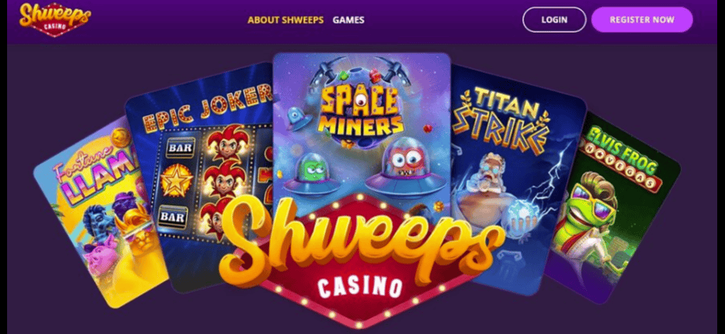 Shweeps Casino Homepage